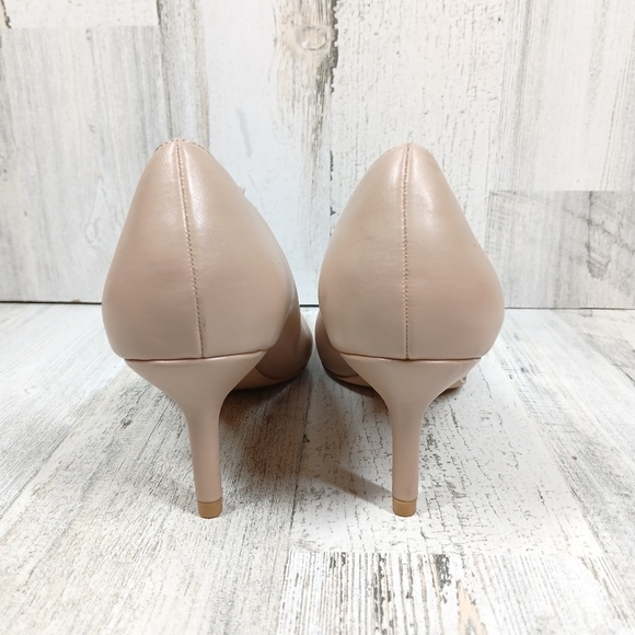 French Connection Kate Tan Cream Flex Pumps Pointed Toe Heels #578 - Picture 8 of 11
